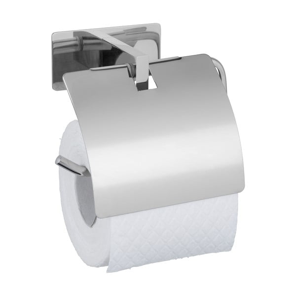 Fényes ezüstszínű öntapadós rozsdamentes acél WC-papír tartó Genova – Wenko-image-3