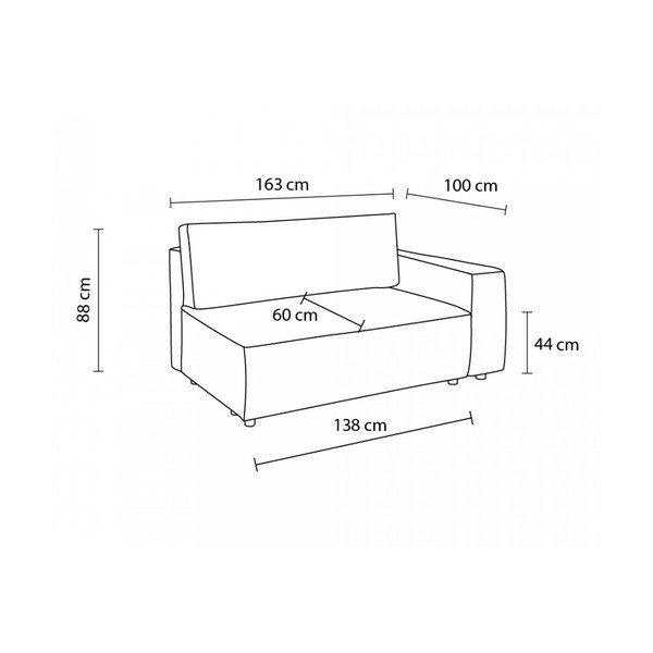 Zöld kordbársony kanapé modul (bal oldali) Nihad modular – Bobochic Paris-image-4