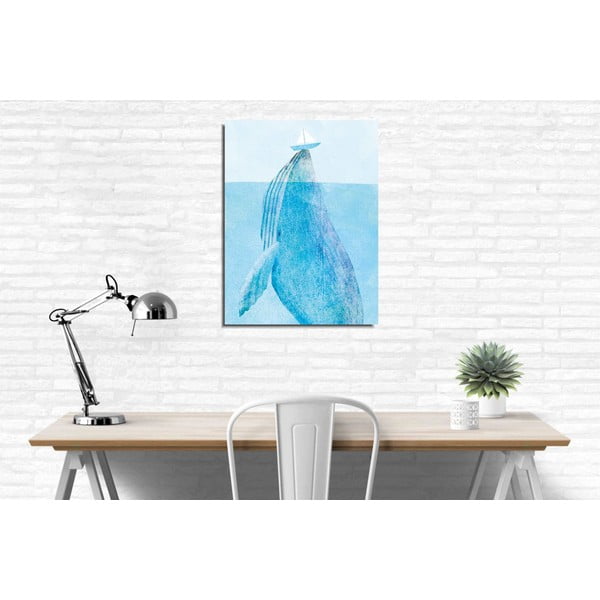 Whale vászon fali kép, 30 x 40 cm-image-1