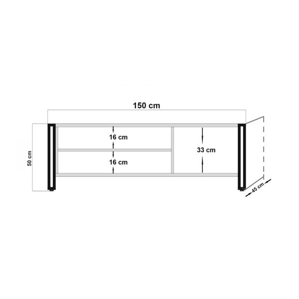 Milo TV-állvány, hosszúság 150 cm-image-1