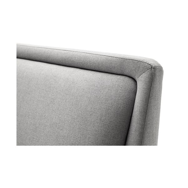 Világosszürke kárpitozott franciaágy ágyrács nélkül 160x200 cm Frieda – Meise Möbel-image-1