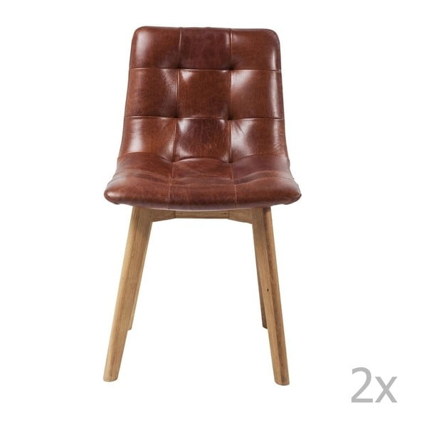 Moritz bőr szék, 2 db - Kare Design