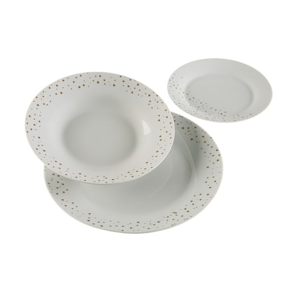 Brais 18 darabos porcelán tányérszett - Versa