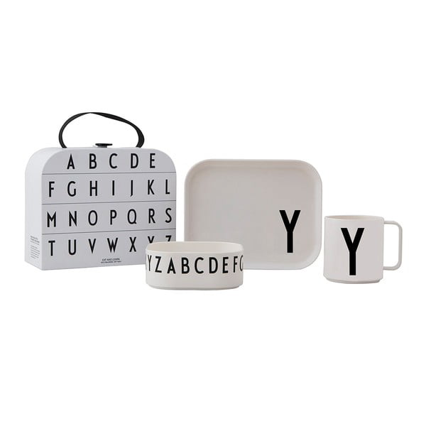 Classics Y 3 db-os gyerek étkezőkészlet aktatáskával - Design Letters