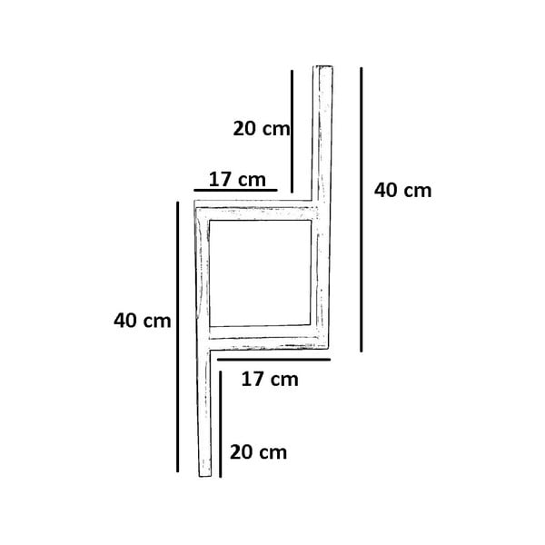 Natúr színű többszintes jegenyefenyő fali polc 17 cm Linn – Kalune Design-image-4