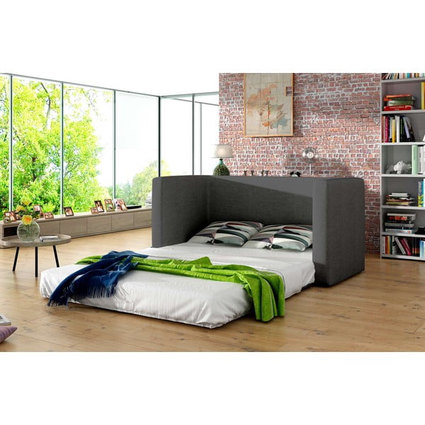 Kék-szürke zsenília kinyitható kanapé 132 cm Neva – ELTAP-image-2