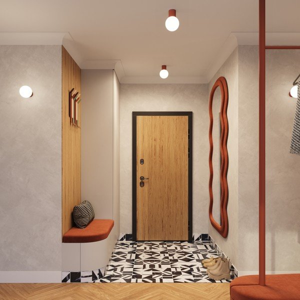 Narancssárga mennyezeti lámpa üveg búrával ø 12 cm Orbital – Sollux-image-3