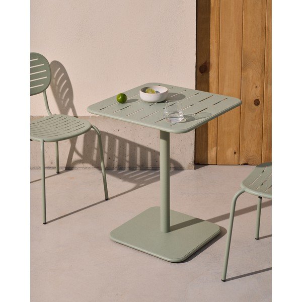 Acél kerti étkezőasztal 70x70 cm Brai – Kave Home-image-1