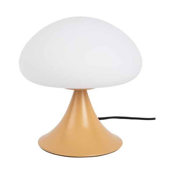 Okkersárga fém asztali lámpa üveg búrával (magasság 21 cm) Hongo – Leitmotiv