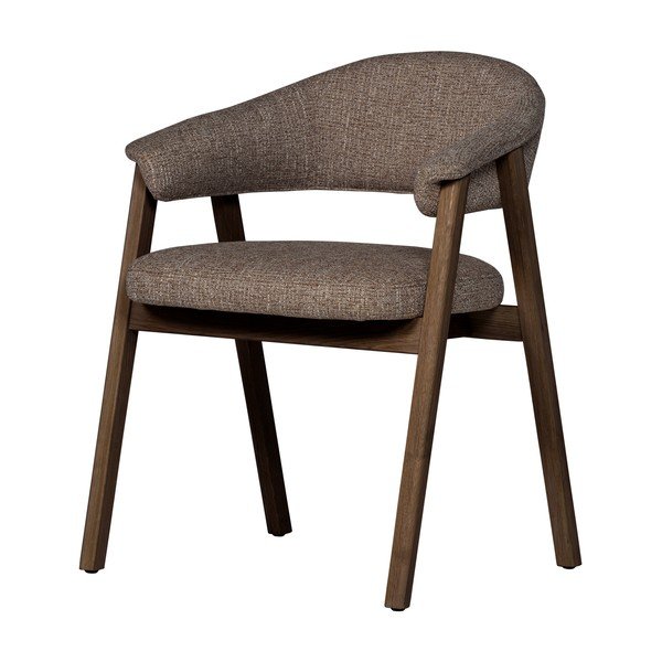 Barna kárpitozott karfás étkezőszék Tunar – WOOOD