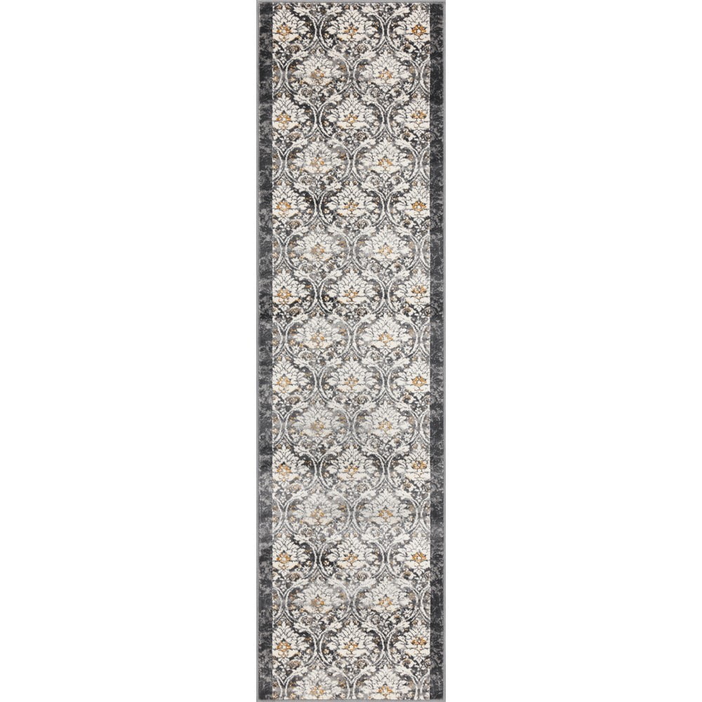 Sötétszürke-elefántcsont színű futószőnyeg 80x300 cm Soft Viskan  FD