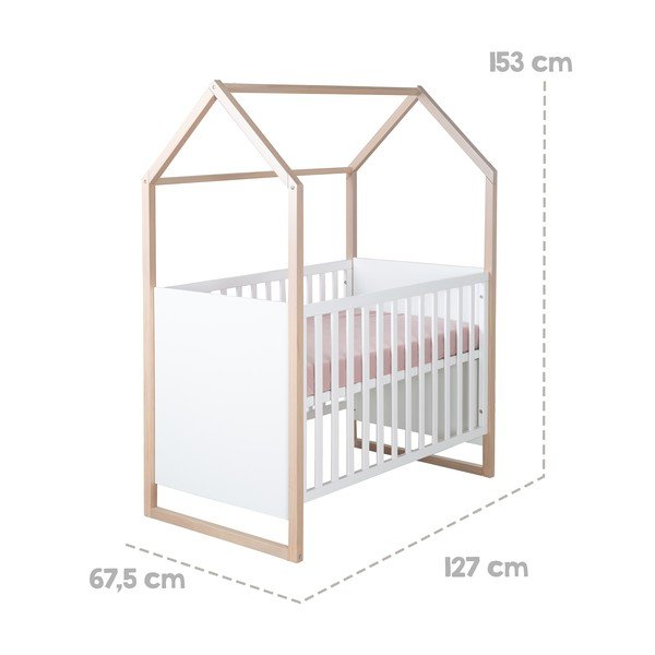 Fehér babaágy 60x120 cm Cabane – Roba-image-3