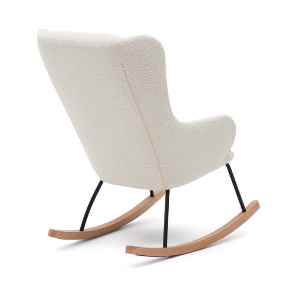 Fehér buklé hintafotel Maustin – Kave Home-image-2