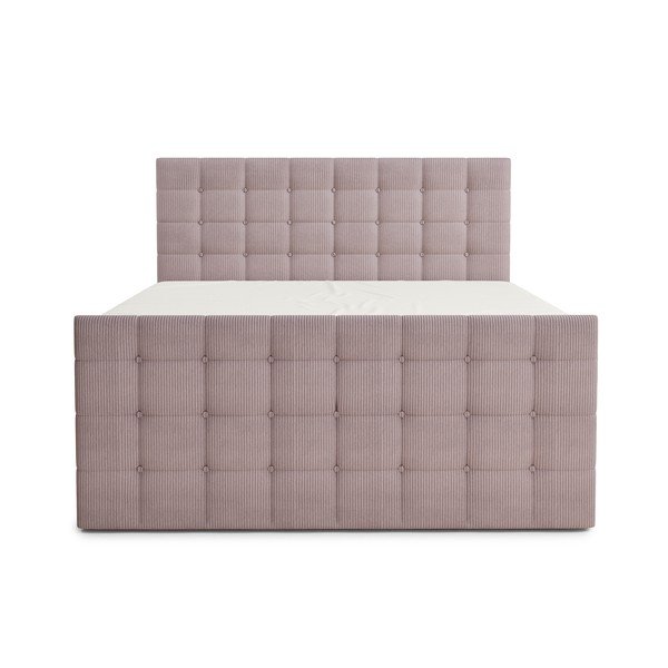 Lila ágyneműtartós boxspring ágy 200x200 cm Tasca – Maison de Rêve-image-2