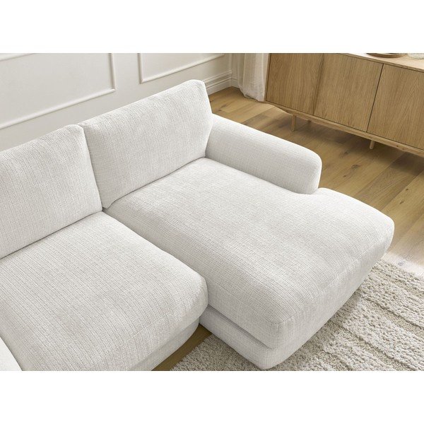 Fehér zsenília sarokkanapé (jobb oldali-heverő résszel) Leonore – Bobochic Paris-image-4