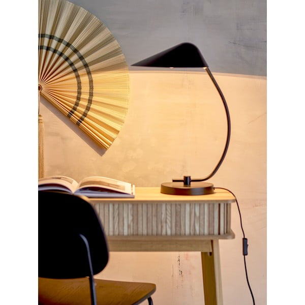 Fekete asztali lámpa fém búrával (magasság 50 cm) Nisella – Bloomingville-image-2