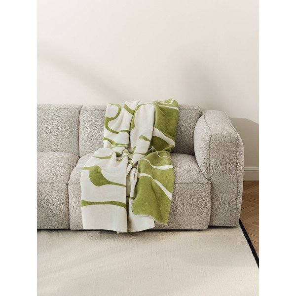 Zöld-krémszínű takaró 150x200 cm Felu – noo.ma-image-1