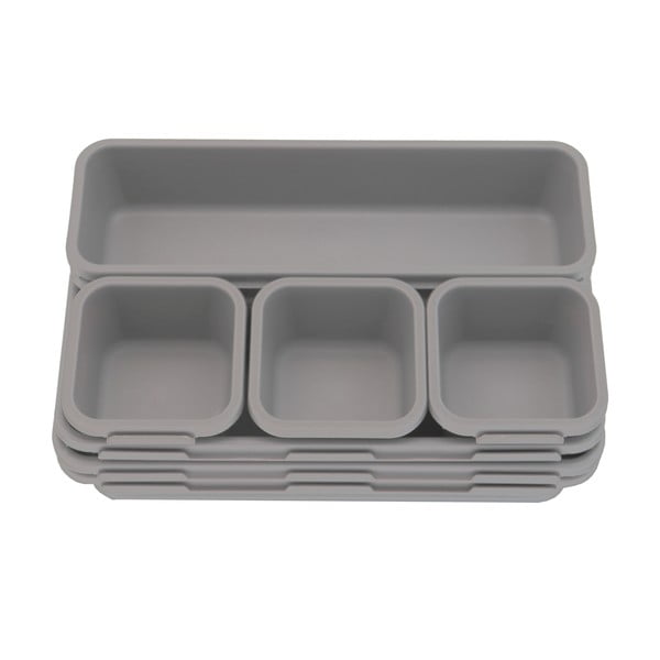 Szürke műanyag fiókrendező készlet 8 db-os - Addis-image-2