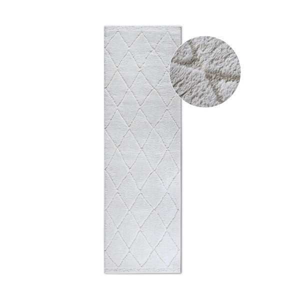 Krémszínű futószőnyeg 80x240 cm Perrotin Cream White – Elle Decoration