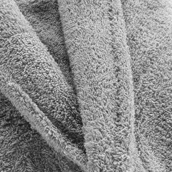 Világosszürke pamut fürdőköpeny M Tendresse – douceur d'intérieur-image-2