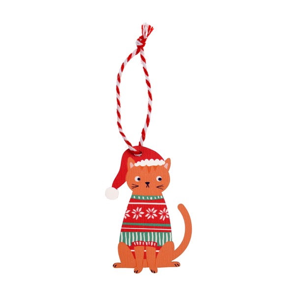 Fa karácsonyfadísz 5 cm Ginger Cat – Rex London-image-3