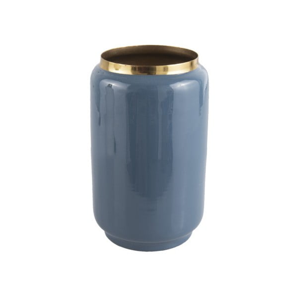 Flare kék váza aranyszínű részletekkel, magasság 22 cm - PT LIVING