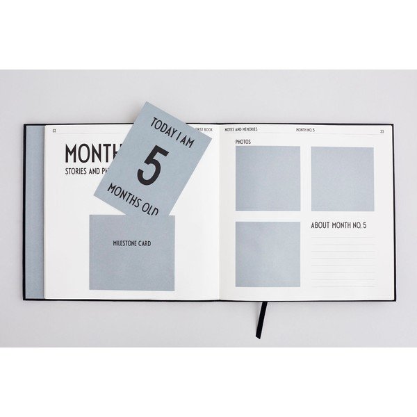 Baby's First Book fekete emlékkönyv gyerekeknek - Design Letters-image-1