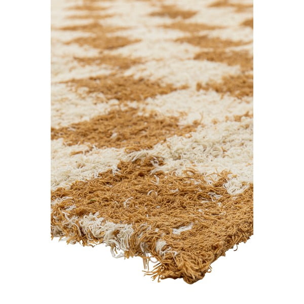 Bézs-borostyán színű pamut szőnyeg 140x200 cm Chola – Bloomingville-image-3