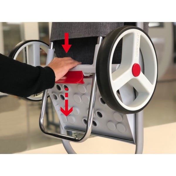 Gurulós bevásárlótáska 53 l Com Tweed Polar Black Tube – Rolser-image-3