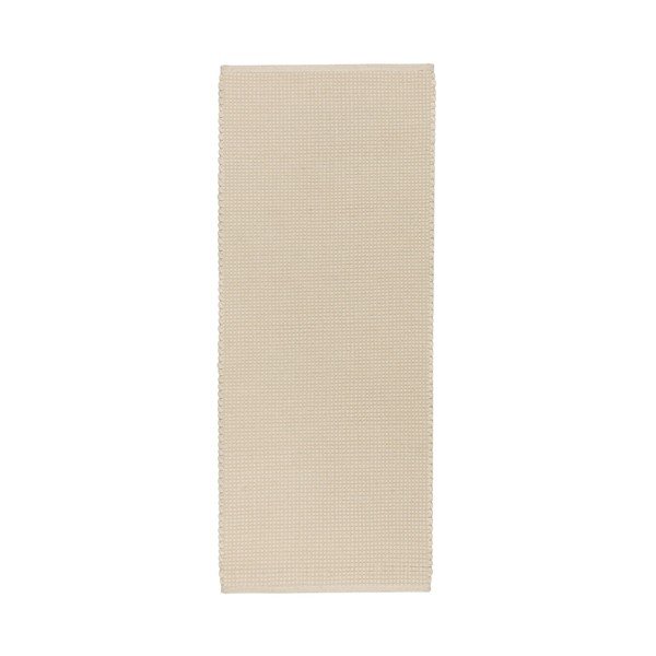 Bézs kézi szövésű gyapjú futószőnyeg 80x170 cm Talo – noo.ma