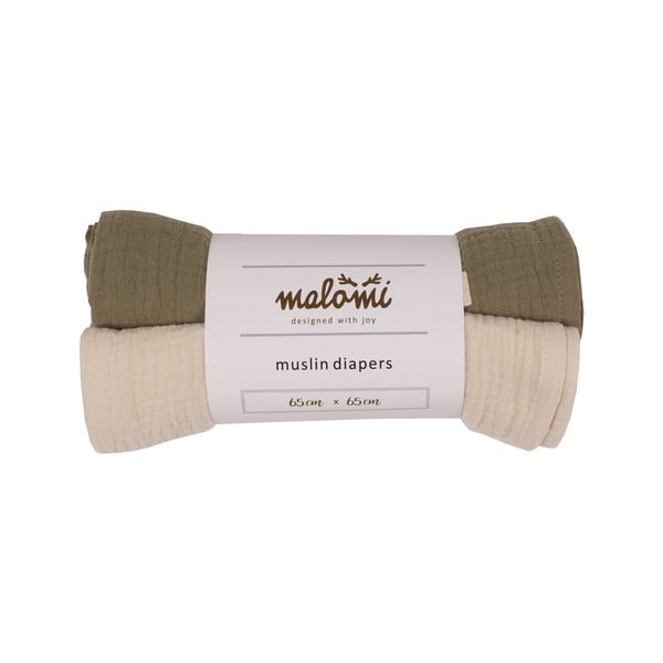 Muszlin pelenka készlet 2 db-os Forest Green – Malomi Kids