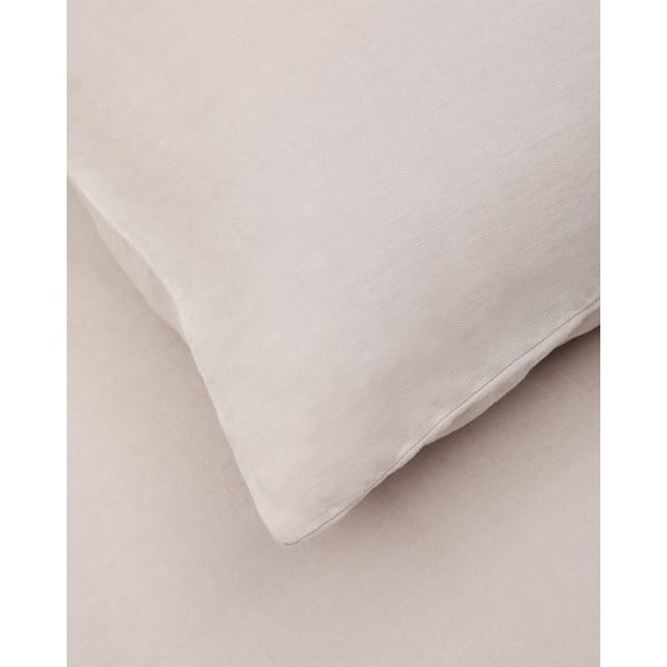 Szürkésbézs kétszemélyes hosszabbított lenkeverék ágyneműhuzat 240x220 cm Simmel – Kave Home-image-4
