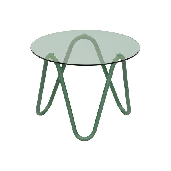 Kerek tárolóasztal üveg asztallappal ø 50 cm Ventana Round – Leitmotiv