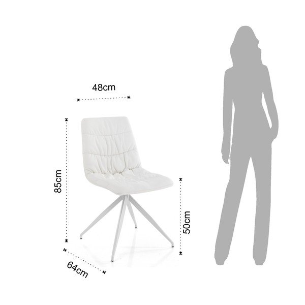 Chiara 2 db-os fehér étkezőszék készlet - Tomasucci-image-2