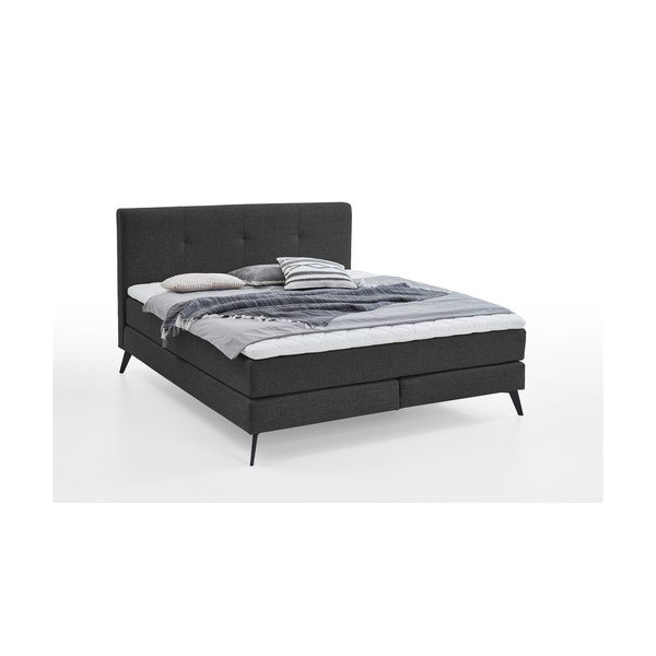 Antracitszürke boxspring ágy 160x200 cm ANCONA – Meise Möbel-image-4