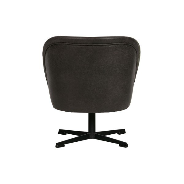 Vogue fekete, bőr forgófotel - BePureHome-image-4