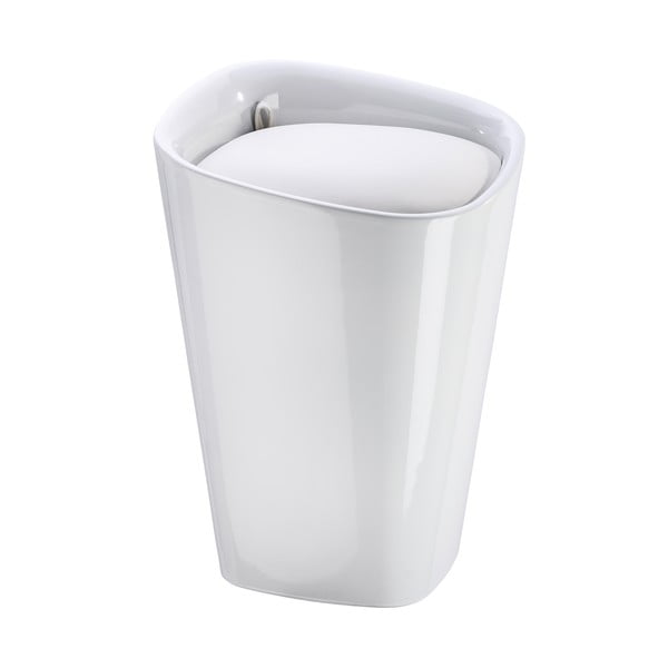 Candy fehér szennyeskosár és ülőke egyben, 20 l - Wenko-image-2