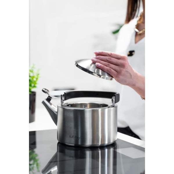 Diamante matt rozsdamentes vízforraló kanna, 1,5 l - Vialli Design-image-1