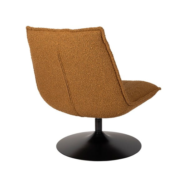 Okkersárga buklé fotel Jax – White Label-image-4