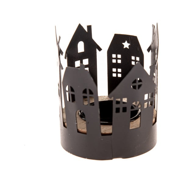 Fém gyertyatartó karácsonyi mintával Houses – Dakls
