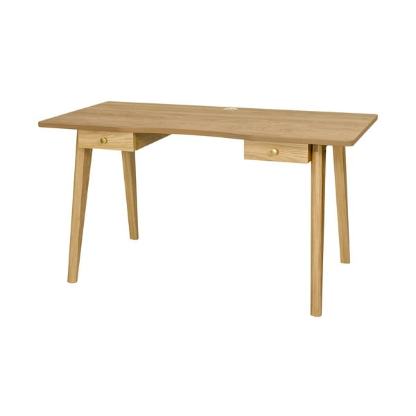 Íróasztal tölgyfa dekorral 70x140 cm Nice – Woodman-image-2