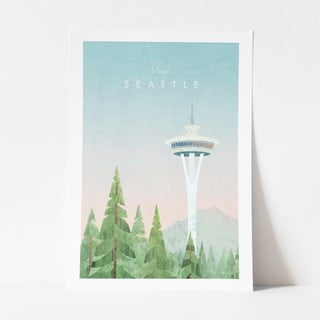 Poszter Seattle, 30x40 cm - Travelposter