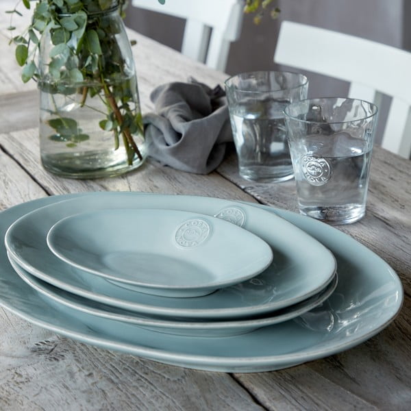 Nova türkiz agyagkerámia ovális tálca, hosszúság 40 cm - Costa Nova-image-1