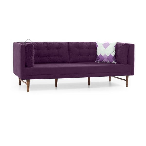 Home Eva lila háromszemélyes kanapé - Balcab