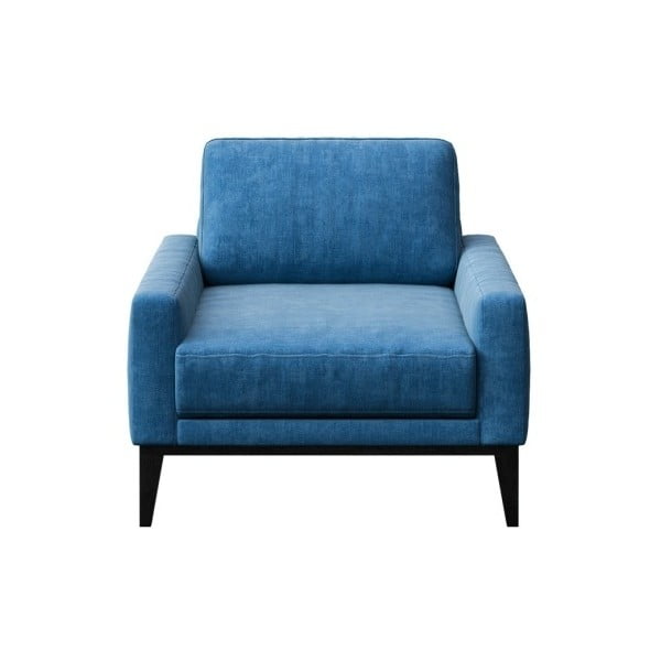 Musso Regular kék fotel fa lábakkal - MESONICA