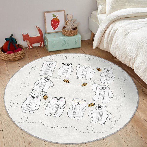 Krémszínű gyerek szőnyeg ø 100 cm Comfort – Mila Home-image-2
