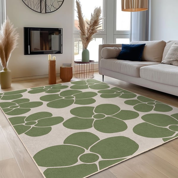 Zöld mosható futószőnyeg 60x230 cm Green Meadow – Mila Home-image-3