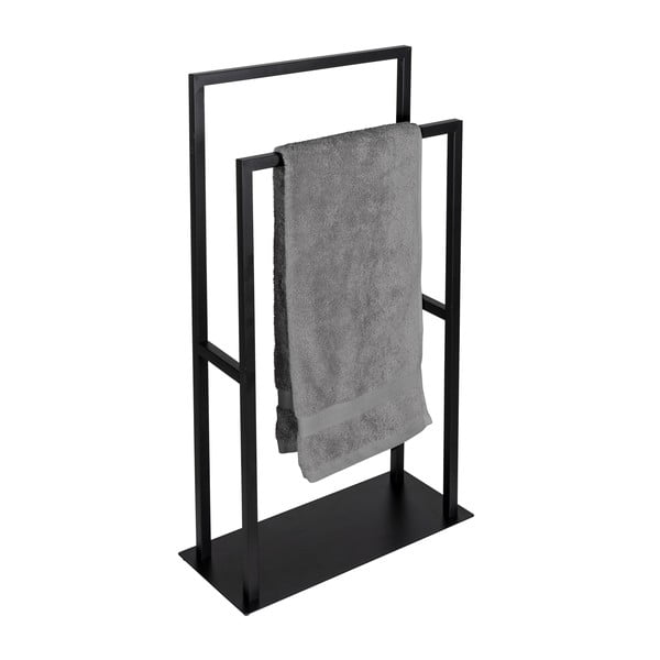 Fekete rozsdamentes acél törölközőtartó állvány Rivaltana – Wenko-image-1