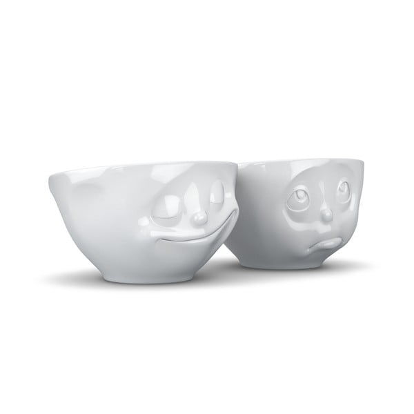 2 db fehér 'boldog' porcelán tálka, 200 ml - 58products-image-2