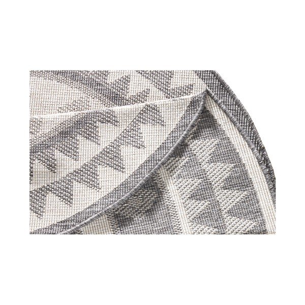 Jamaica szürke-krémszínű kültéri szőnyeg, ⌀ 140 cm - NORTHRUGS-image-3